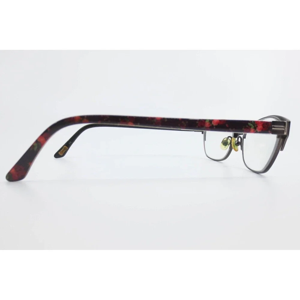 Ted Baker B240 GRY Eyeglasses Grey Floral Cat Eye Semi Rimless Frame 51-15-135